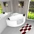 AcquaVapore S60-EH Eckbadewanne mit Tür Walk-in-Pool 140x140cm (S60-EH-EA)