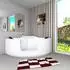 AcquaVapore S60-EH Eckbadewanne mit Tür Walk-in-Pool 140x140cm (S60-EH-EA)