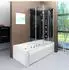 AcquaVapore Duschtempel K05-L32-WP-EC Whirlpool-Dusche Kombination 180x90cm, schwarz (K05-L32-WP-EC)