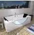 AcquaVapore Whirlpool-Badewanne W81-TH-B 180x90cm mit Farblichtherapie