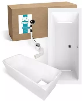 Calmwaters Modern Select Badewanne rechteckig 180x80cm, Acryl, weiß (99000158)