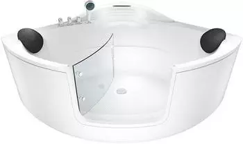 AcquaVapore S60-TH Eckbadewanne mit T&uuml;r 140x140cm Walk-in-Pool (S60-TH-EA)
