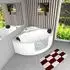 AcquaVapore S60-TH Eckbadewanne mit Tür 140x140cm Walk-in-Pool (S60-TH-EA)