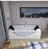 AcquaVapore W81R-A Whirlpool-Badewanne Eckwanne 90x180cm mit Radio und Farblicht (W81R-A)