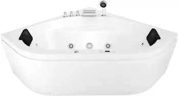 AcquaVapore W20H-TH Whirlpool-Eckbadewanne 140x140cm, weiß, Kunststoff (W20H-TH)
