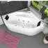 AcquaVapore W20H-TH Whirlpool-Eckbadewanne 140x140cm, weiß, Kunststoff (W20H-TH)