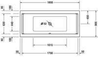 Duravit Starck Badewanne Rechteck 180 x 80 cm, Badewannen, 700338000000000, wei&szlig;