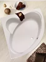 OTTOFOND Eckwanne "Sardinia" H&ouml;he 44 cm Sitzmulde mit Sch&uuml;rze, Fu&szlig;gestell und