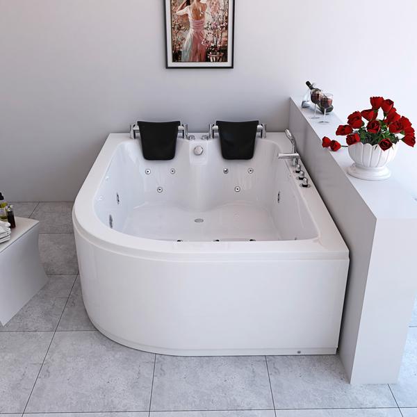 Home Deluxe Blue Ocean XL Whirlpoolbadewanne 120 x 180 cm rechts