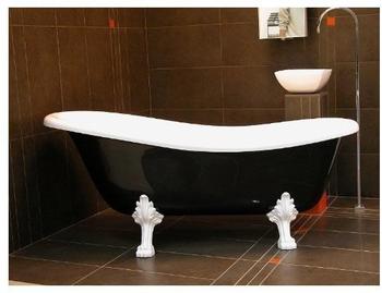 Casa Padrino Roma freistehende Badewanne 71 x 147 cm schwarz/weiß