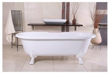 Casa Padrino Milano freistehende Badewanne 80 x 176 cm weiß/weiß