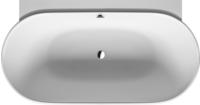 Duravit Oval-Badewanne Luv 180x95x46cm, Vorw., 2 RS, matt-wei&szlig;