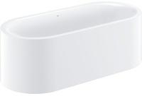 GROHE Essence freistehende Badewanne ohne Überlauf 180 x 80 cm - Weiß Alpin mit EasyClean und mit AntiSlip - 3961400H