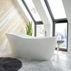 Hoesch Badewanne „Namur Lounge“ freistehend oval 190 × 90 cm in Weiß Matt