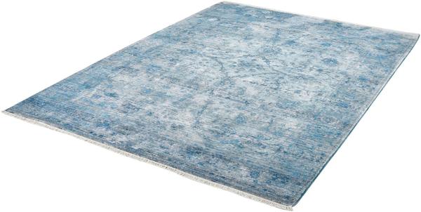 OBSESSION Fransenteppich im Used Look - Pure (Blau; 120 x 170 cm)