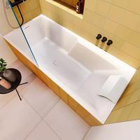 Riho Still Shower Rechteck-Badewanne mit Duschzone und LED-Beleuchtung, Einbau, BR0500500K00130