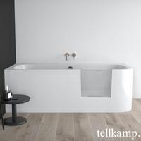 Tellkamp Salida Raumspar-Badewanne mit Duschzone und Verkleidung, 0100-044-00-AUF/CR