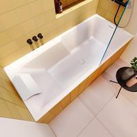 Riho Still Shower Rechteck-Badewanne mit Duschzone und LED-Beleuchtung, Einbau, BR05C0500K00131