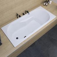 Riho Lazy Rechteck-Badewanne mit seitichem Überlauf, Einbau, BC40005