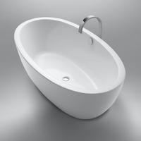 Repabad Ferrara Freistehende Oval-Badewanne L: 170 B: 85 weiß matt 0037393-0005