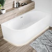 Riho Desire Corner links Badewanne mit Sparkle Mood Fall & LED weiß matt (B088010105)