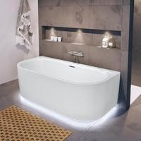 Riho Desire back2wall Vorwand-Badewanne mit Verkleidung und LED-Beleuchtung, BD0710500K00133