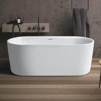 Riho Modesty Freistehende Oval-Badewanne L: 170 B: 76 H: 59 cm weiß matt, ohne Füllfunktion BD09105