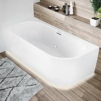 Riho Desire Corner rechts Badewanne mit Sparkle Mood Fall & LED weiß matt (B087010105)