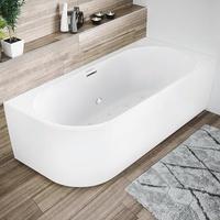 Riho Desire Corner links Badewanne mit Sparkle Mood & Fall weiß matt (B088009105)