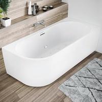 Riho Desire Corner links Badewanne mit Sparkle Mood weiß matt (B088003105)