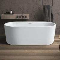 Riho Modesty freistehende Badewanne mit Fall weiß seidenmatt (B090005105)