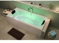 Emotion Whirlpool-Badewanne Unity 190 Whirlpool Set mit der Befüllung über den Überlauf