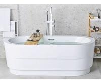 Beliani - Badewanne Weiß Oval Acryl 170 x 80 cm Freistehend Minimalistisch Modern Badezimmer
