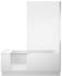 Duravit Shower + Bath Badewanne 700455000000000 170 x 75 x 21,05 cm, Klarglas, Nische, Glas rechts, montierte Tür, weiß