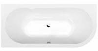 HAK Raumspar Badewanne VIVA 185x80x47cm, links, weiss