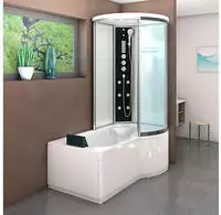 Acquavapore - Kombination Badewanne Dusche K55-l03-ec Duschtempel 170x100 Cm