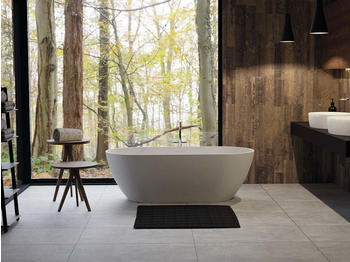Riho Bilbao 170 Solid Surface freistehende Badewanne 170 x 80 x 55,5 cm grau (B118001106)