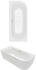 Villeroy & Boch Loop & Friends Oval Duo Vorwand-Badewanne 170 x 75 cm für Eckeinbau links weiß alpin (UBA170LOF9CL00V-01)