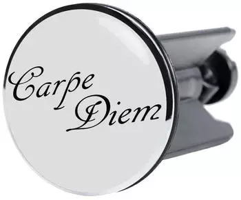 Sanilo Waschbeckenst&ouml;psel "Carpe Diem" &Oslash;4cm, Messing, Wei&szlig;