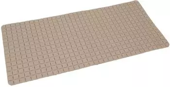 MSV Quadro Badewannenmatte rutschfest Gummi Beige 36x76cm (142909)