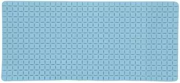 MSV Quadro Rutschfeste Badematte Gummi 36x76cm Hellblau (142904)