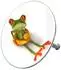 Sanilo Badewannenstöpsel Froggy, Messing, weiß, Ø 7,2cm