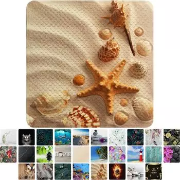 Sanilo Sanibel Badematte quadratisch, Kunststoff PVC, beige, 53x53cm