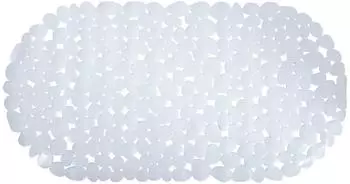 MSV Badewanneneinlage PVC Kieselsteine 35x68cm weiß (140881)