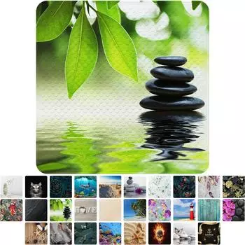Sanilo Harmony Duschmatte rutschfest, Kunststoff PVC, gr&uuml;n, 53x53cm