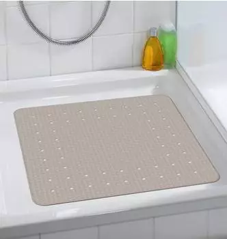 Wenko Duscheinlage Mirasol Antirutschmatte taupe, 54x54cm (23140100)