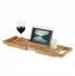 Relaxdays Badewannenablage mit Buchablage, Bambus (10029498)
