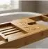 Relaxdays Badewannenablage mit Buchablage, Bambus (10029498)