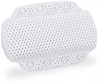 Relaxdays Badewannenkissen mit Saugn&auml;pfen, wei&szlig;, 4er-Set