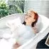Relaxdays Badewannenkissen mit Saugnäpfen, weiß, 4er-Set